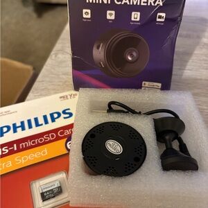 Black Mini Camera with Accessories